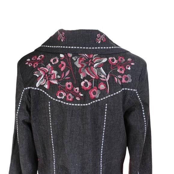 Susan Graver Charcoal Grey Jacket Size Small - Picture 5 of 14